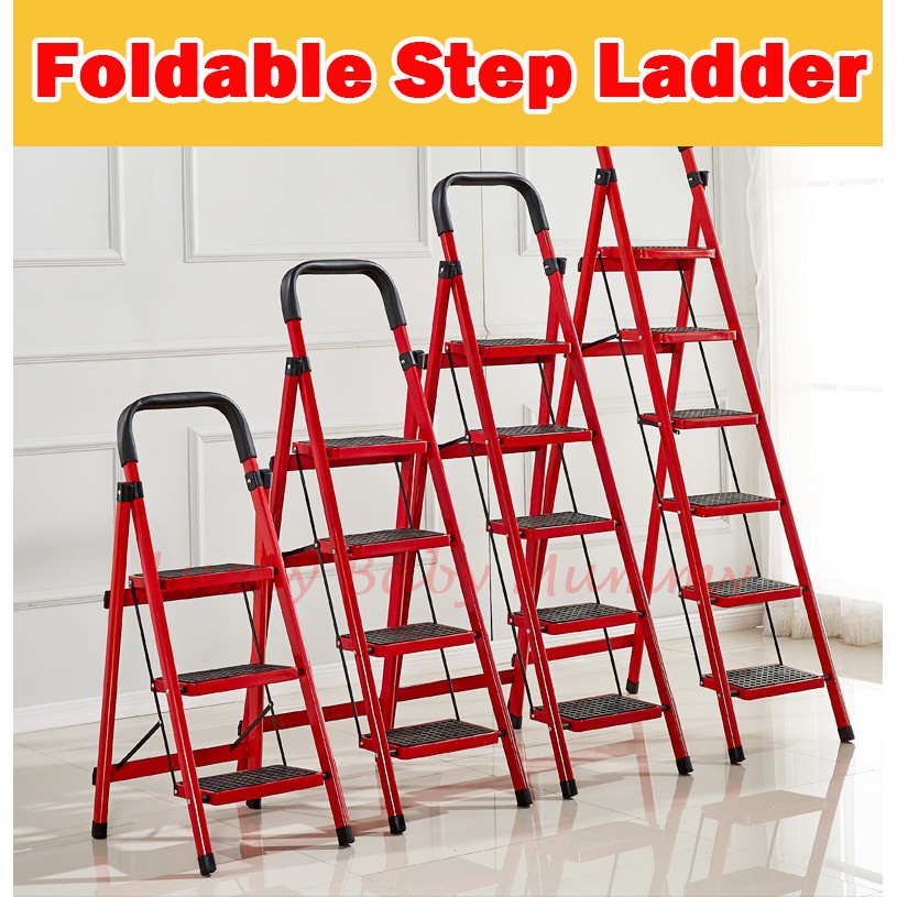Stool Step Foldable Ladder/ Stepsfitted antislip pad on each steps.Easy and Compact Shopee