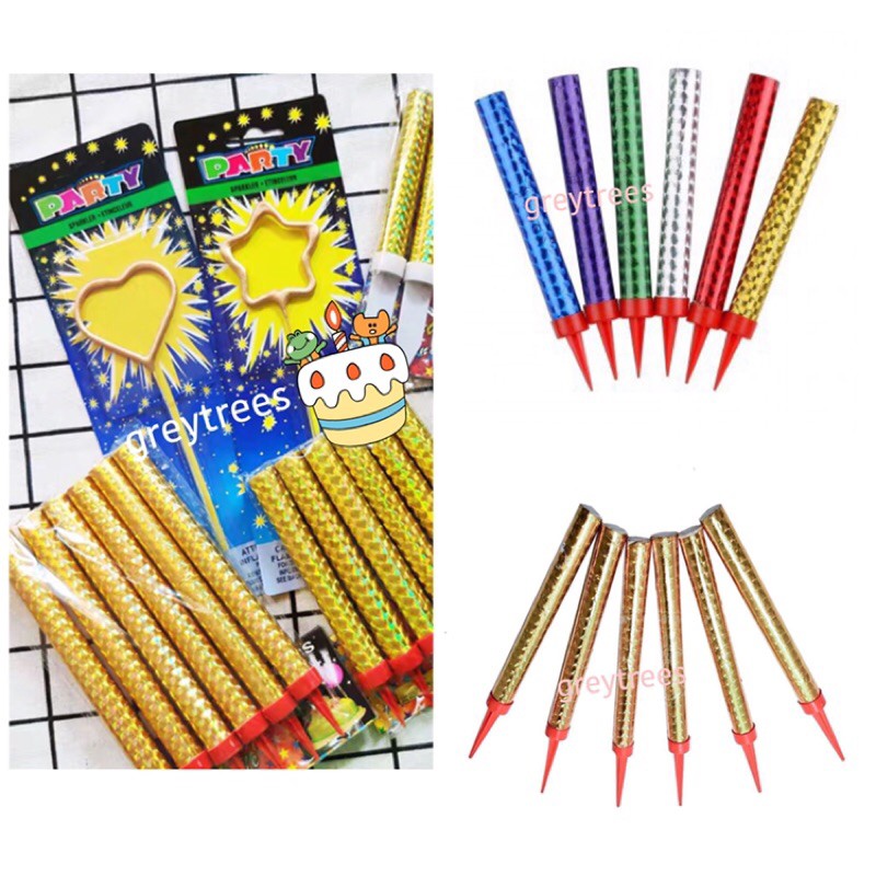 [SG Seller] CHEAPEST Happy Birthday Fireworks & Sparkler Candles Golden Gold Shopee Singapore
