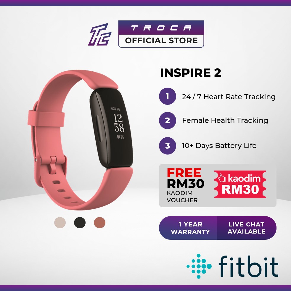 Malaysia] Fitbit Inspire 2 Smart Watch Heart Rate Fitness Tracker