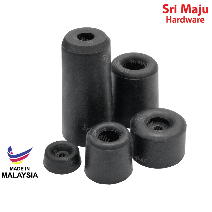 MAJU ST Black Rubber Stopper Stop Gate Door Holder Lock Handle Prevent