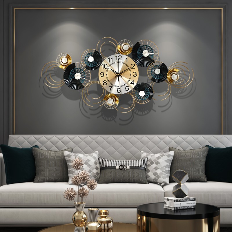Light luxury wall clock living room home clock modern art