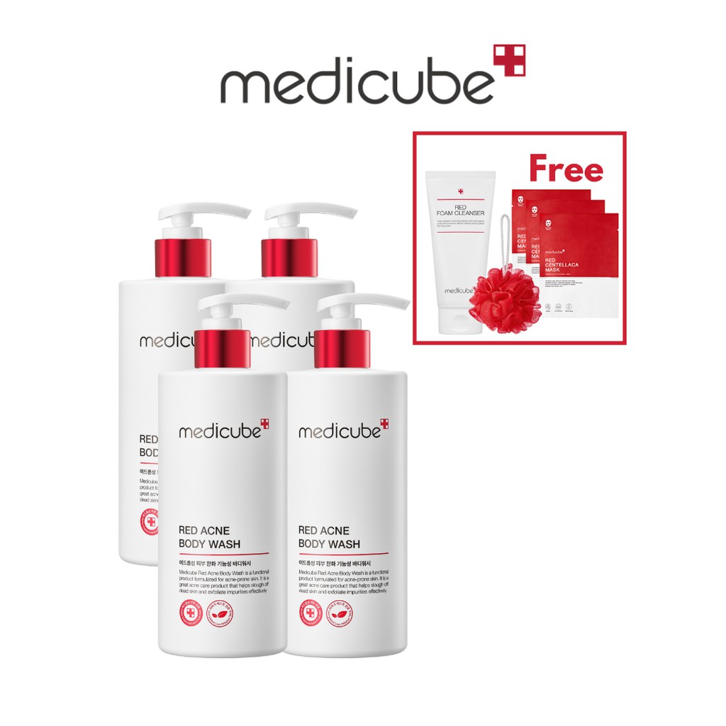 [Medicube Official] Red Acne Body Wash 4Pack Set Shopee Singapore