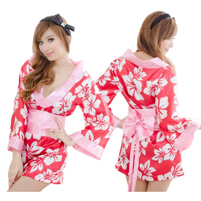 Japanese Kimono Lingerie Set Night Wear Bathrobes Women Lady Clothing