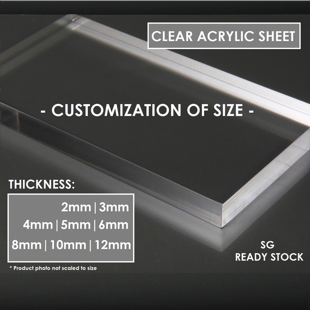 Clear Acrylic Sheet Customized Size Thickness 2/3/4/5/6/8/10/12mm
