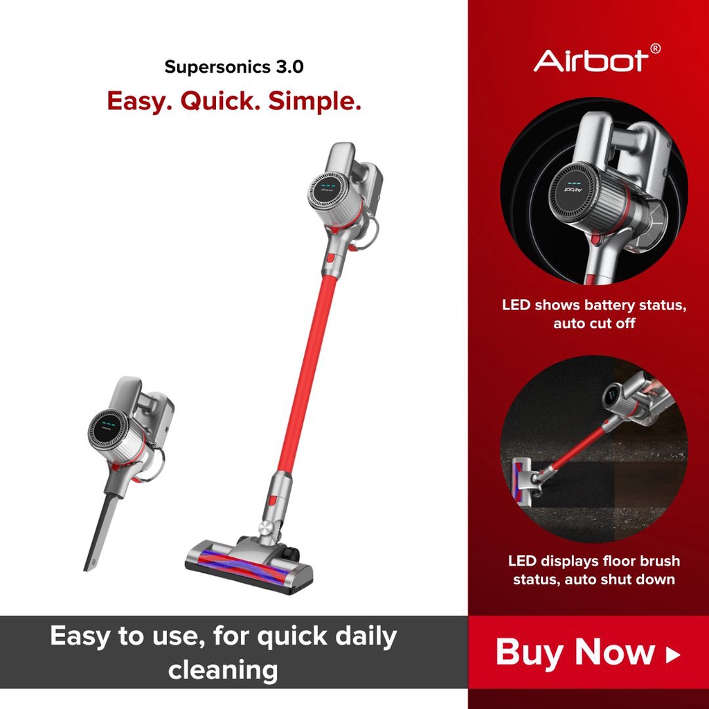 Airbot Supersonics 3.0 Cordless Handheld Vacuum Cleaner Handstick