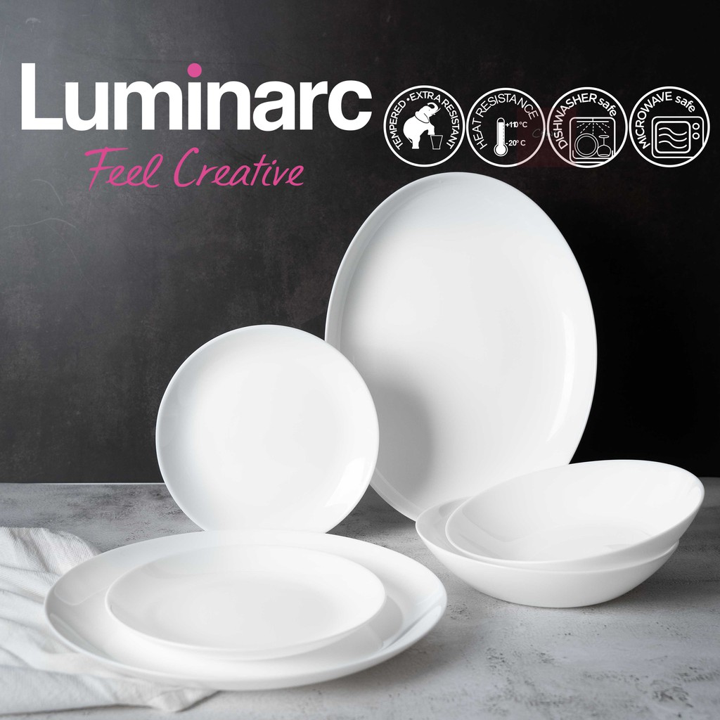 Luminarc Diwali Collection, [Plate/Bowl/Dinner/Soup/Dessert/Salad/Round