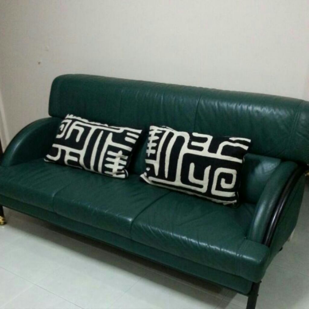 3+1 seater genuine leather sofa Shopee Singapore