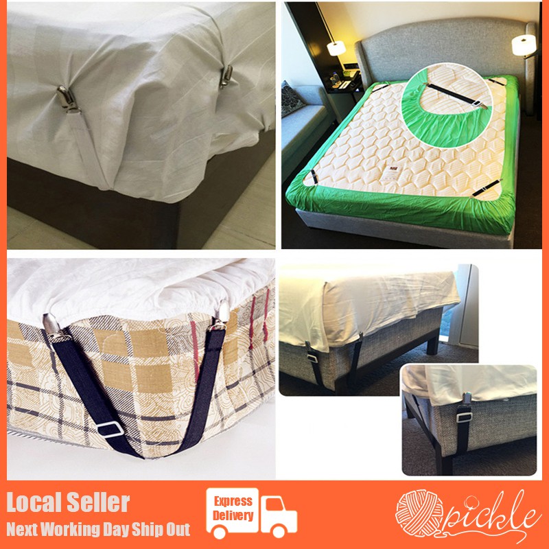 Qpickle Bedsheet Clips Mattress Bed Holder Bedsheet Elastic Fasteners