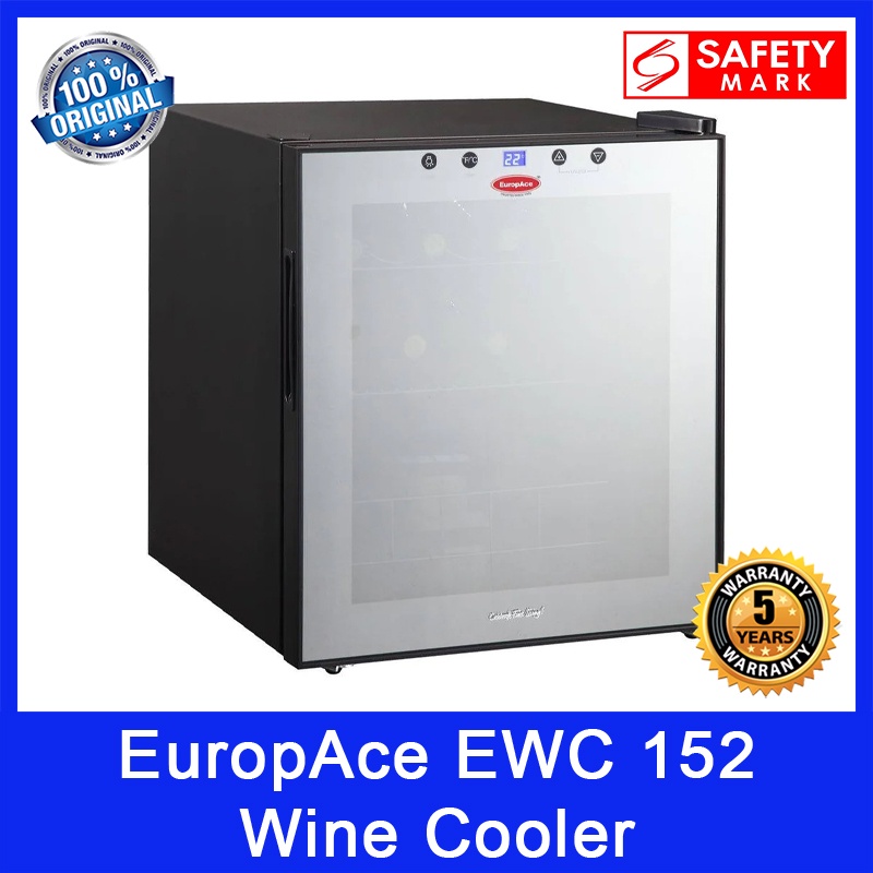 EuropAce EWC 152 Wine Cooler with Glass Door. 15 Bottle Capacity. Touch