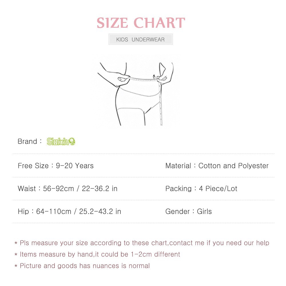 Girls Underwear Size Chart Bruin Blog