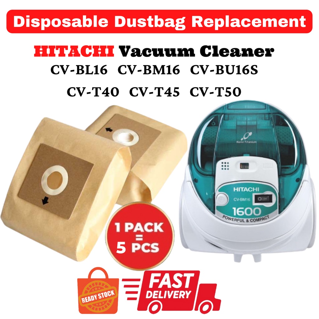 Hitachi Vacuum Dust Bag Disposable Replacement Shopee Singapore