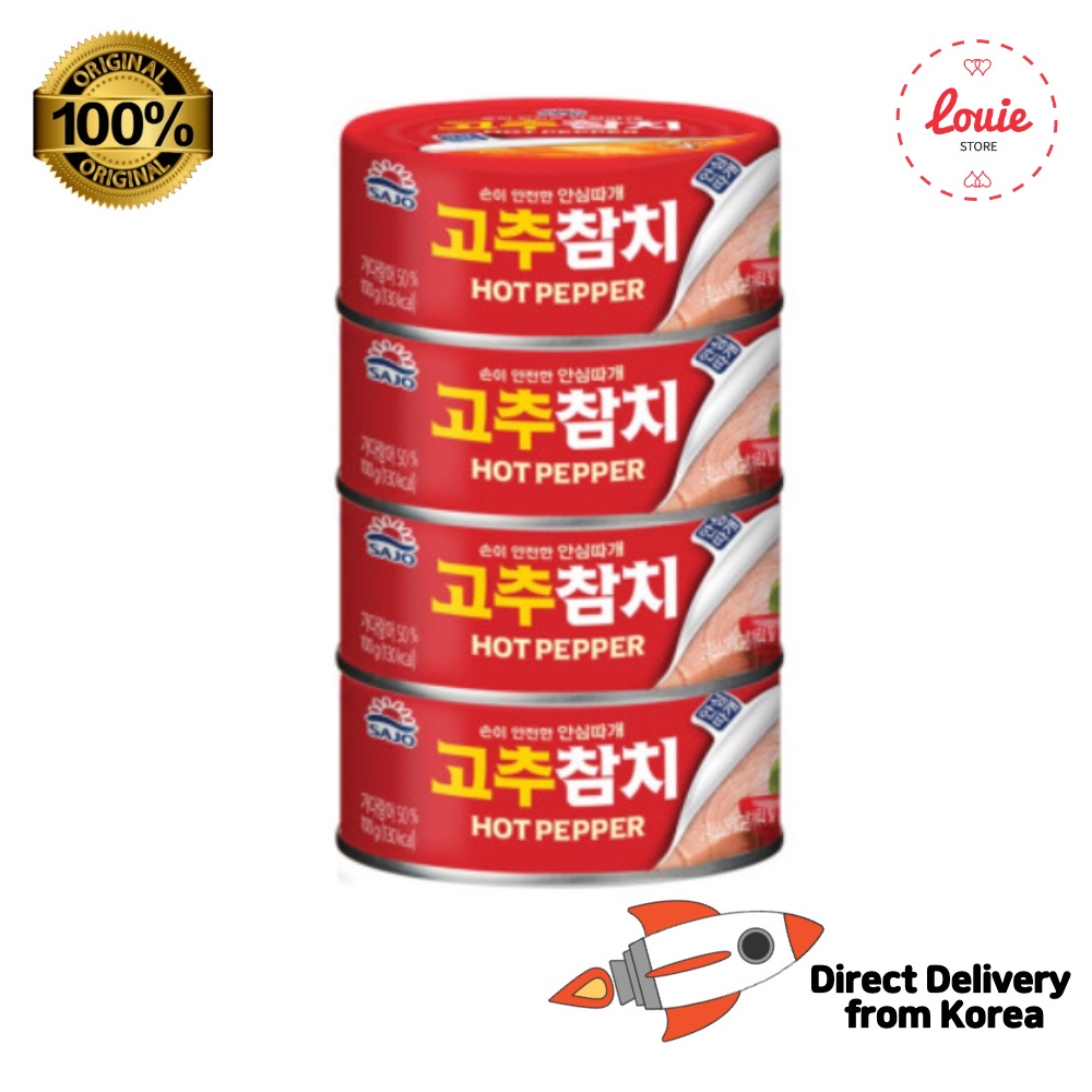 [Sajo] canned of red pepper tuna 100g X 4ea / Korean food Shopee Singapore