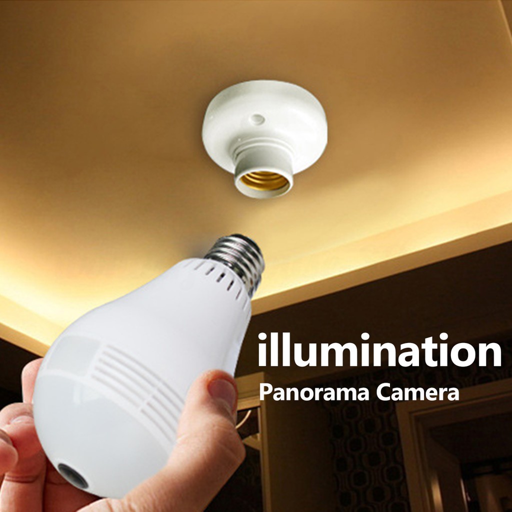 12.12 New Wifi IP Spy Camera Light Bulb Lamp HD IR Night Vision TF MIC 2 WAYWH Shopee Singapore