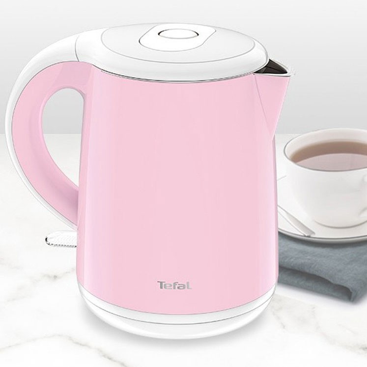 Tefal cordless electric kettle safety pink 1L Shopee Singapore