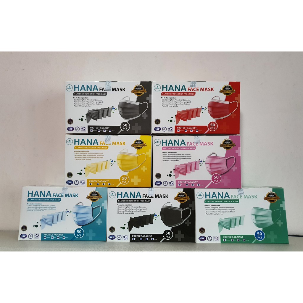 VIETNAM PREMIUM 4PLY MEDICAL FACE MASK (HANA BRAND) 9 Colors Available