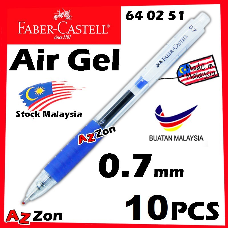 (1Box=10pcs) FaberCastell Air Gel Fast Dry Gel Pen 0.7mm FaberCastell