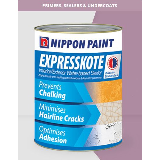 NIPPON PAINT Expresskote Sealer primer white 1 L 1 LITER Shopee Singapore