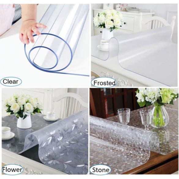 Table Mat Protector PVC Soft Glass Waterproof Cover Customized