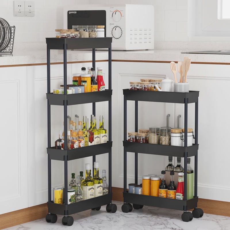 YSSH Kitchen Racks Shelf MultiLayer Trolley Storage Rack Vegetable
