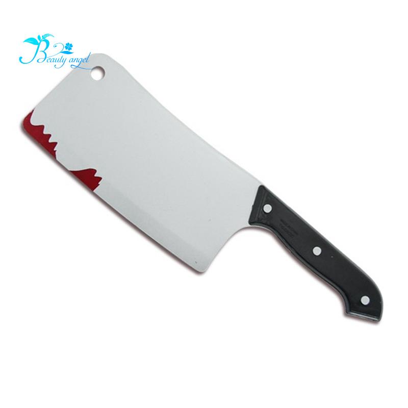 Bloody Cleaver, Fake Knifes Realistic Kitchen Cleaver Prop for