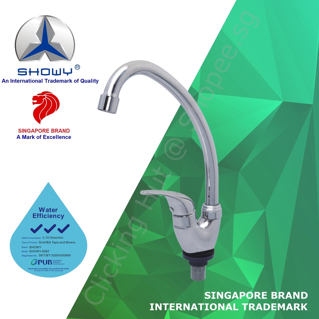 [SG LOCAL SELLER] SHOWY "Imperial" Faucet Series Sink Tap W/ Swivel