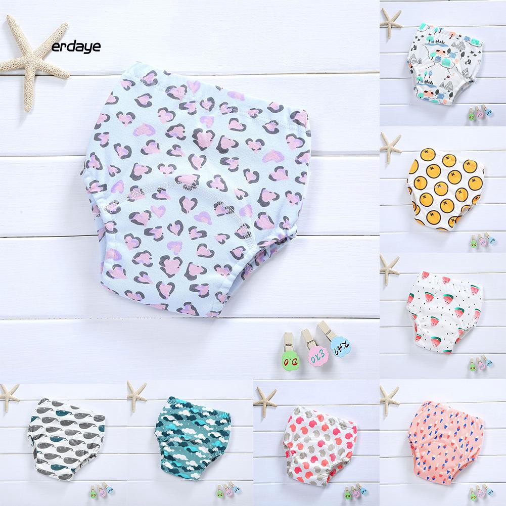 EDY_Baby Girl Boy Cotton Underwear Toilet Potty Training Cloth Diaper