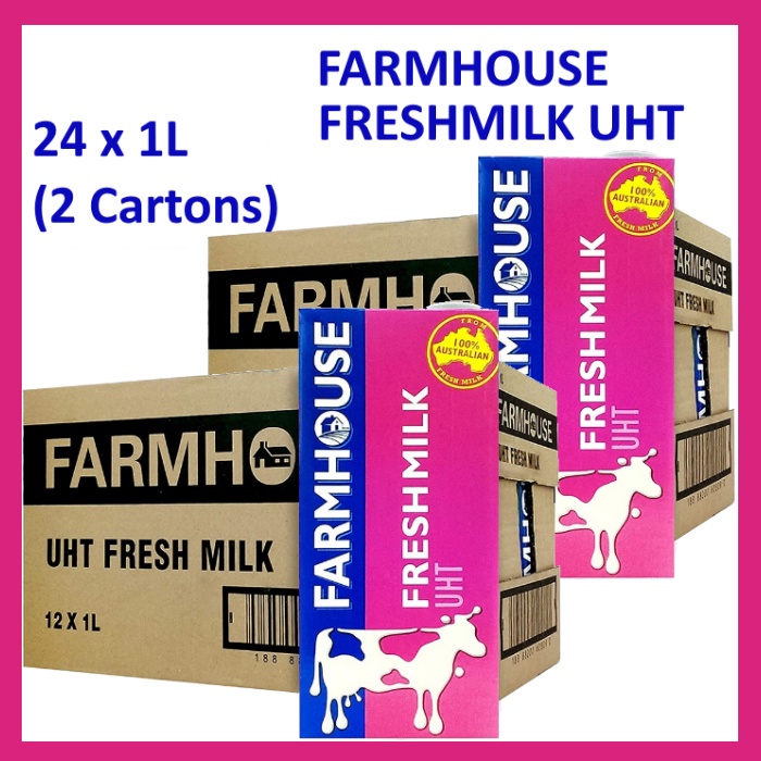 FARMHOUSE UHT Fresh Milk (1L) Bundle Sale 12 x 1L (1 Carton) Expiry