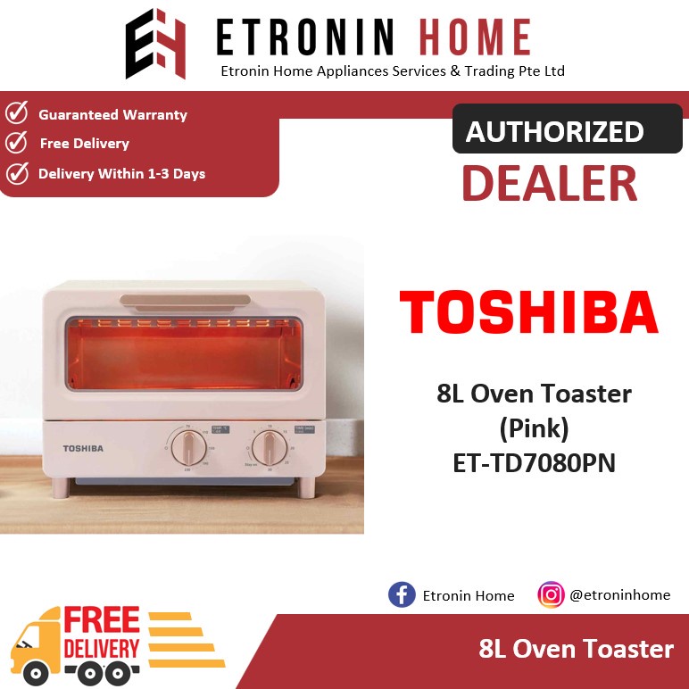 Toshiba 8L Oven Toaster ETTD7080(PN) Shopee Singapore