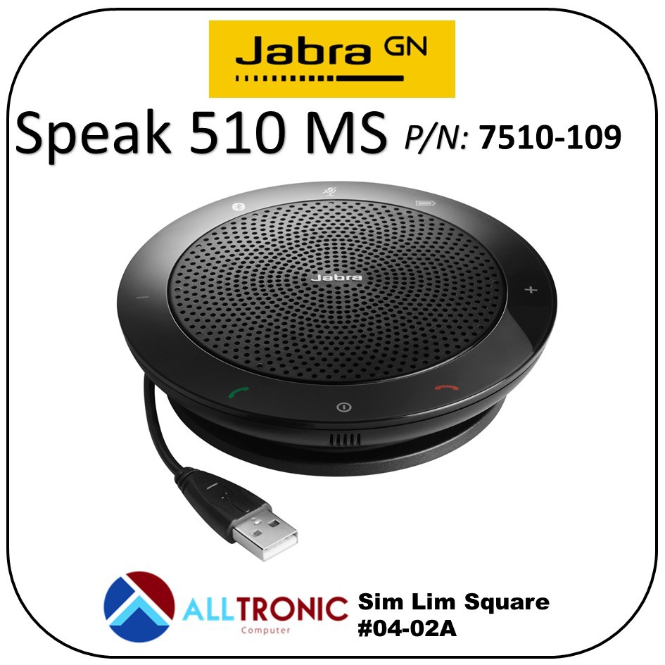 Jabra Speak 510 MS(7510109) Wireless Bluetooth Conference Speaker with