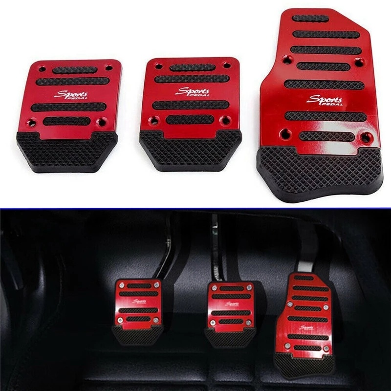 Universal Car Accelerator & Brake Pedals/Antislip Trim for Auto Gas