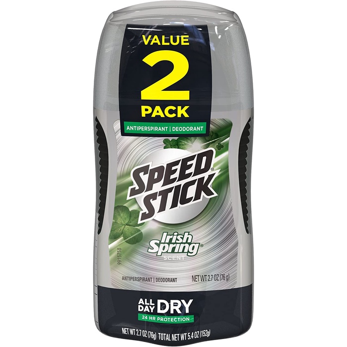 Mennen Speed Stick Irish Spring Antiperspirant Deodorant, Original, 2.7