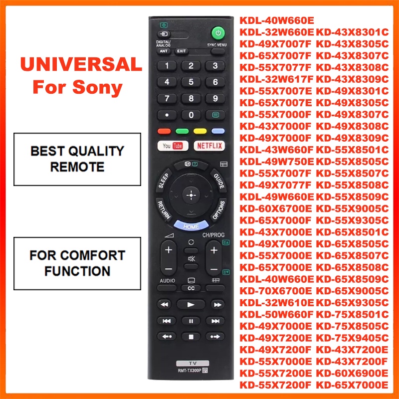 COD UNIVERSAL SONY TV BRAVIA SMART LCD LED ANDROID REMOTE SMART BUTTON