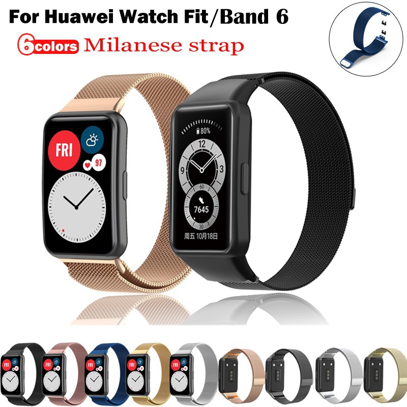 huawei band 6 pro /huawei watch fit smart watch Milan Band Strap