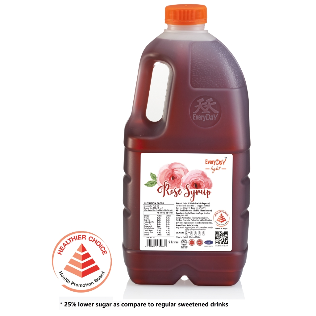 Rose Cordial Syrup (Healthier Choice) Shopee Singapore