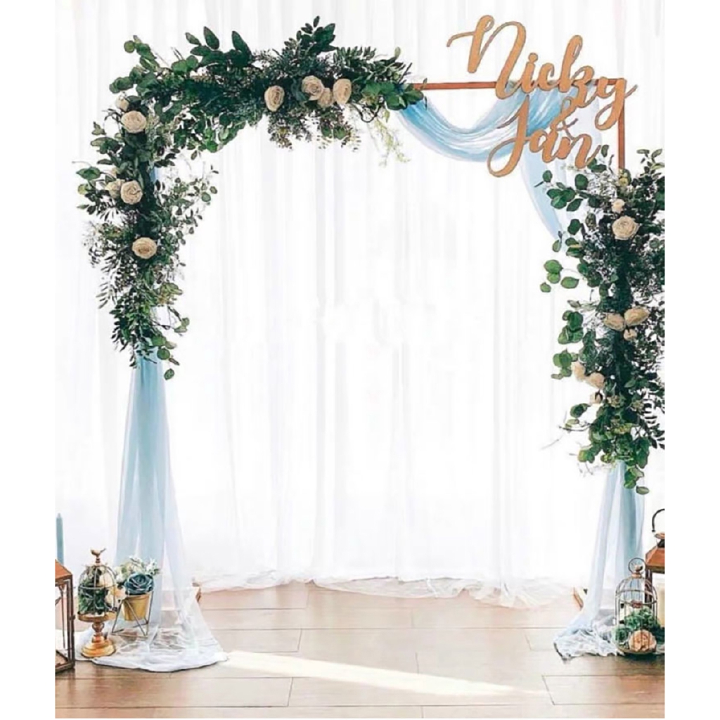 Square Metal Arch Wedding Party Bridal Prom Garden Floral Arch Door
