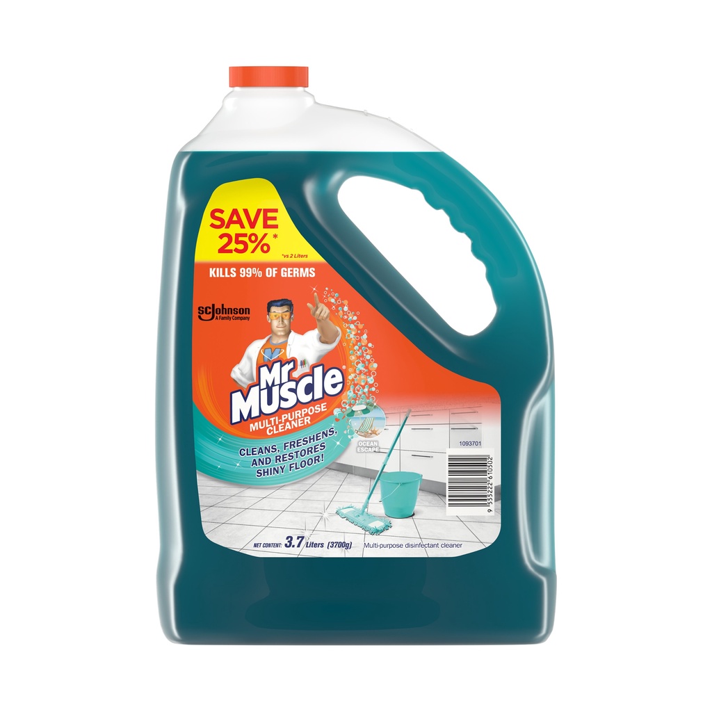 Mr Muscle MultiPurpose Disinfectant Cleaner Ocean Escape 3.7L Shopee