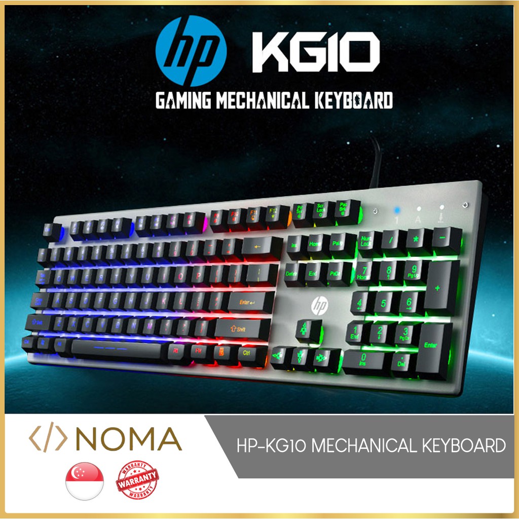 HP HewlettPackard KG10 Gaming Mechanical Keyboard 104 keys, Non