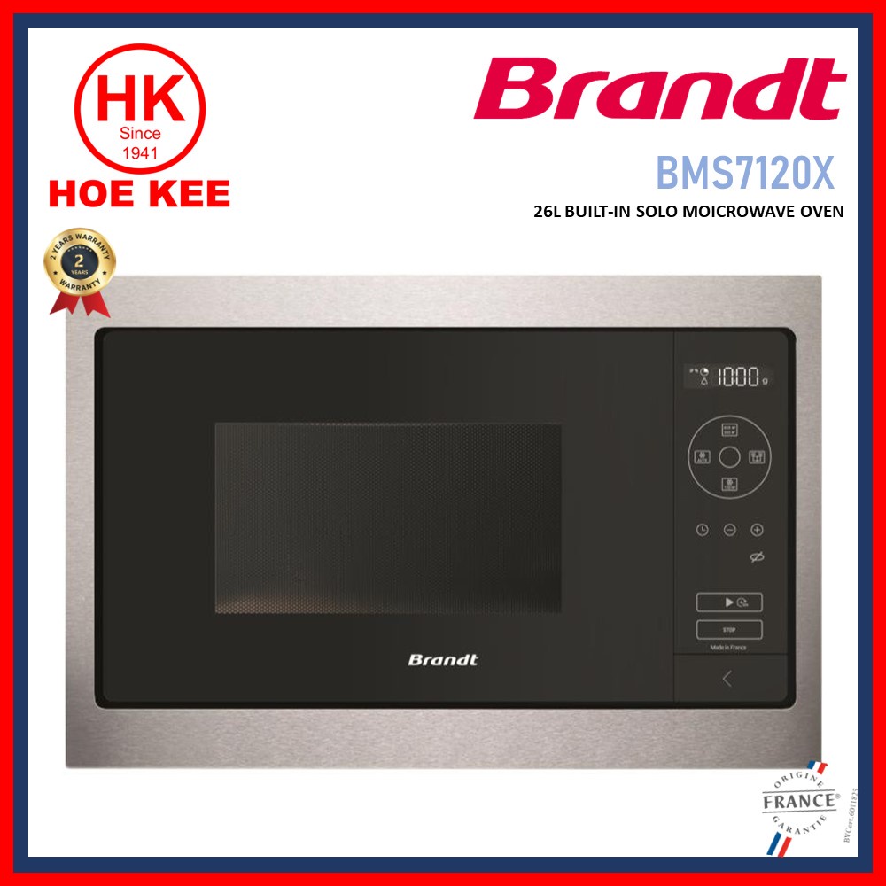Brandt BMS7120X Builtin microwave Stainless Steel Shopee Singapore