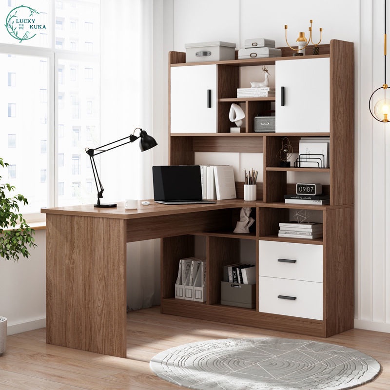 Study Table with Shelf Laptop Table Computer Desk Desktop Home Corner