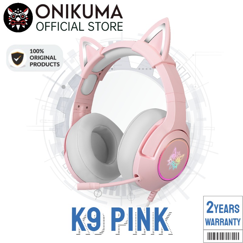 100 Original ONIKUMA K9 PINK Cat Ear Cut Gaming Headset