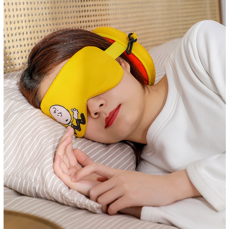 Portable Snoopy Neck Pillow with Eye Mask 2in1 Ushaped Travel