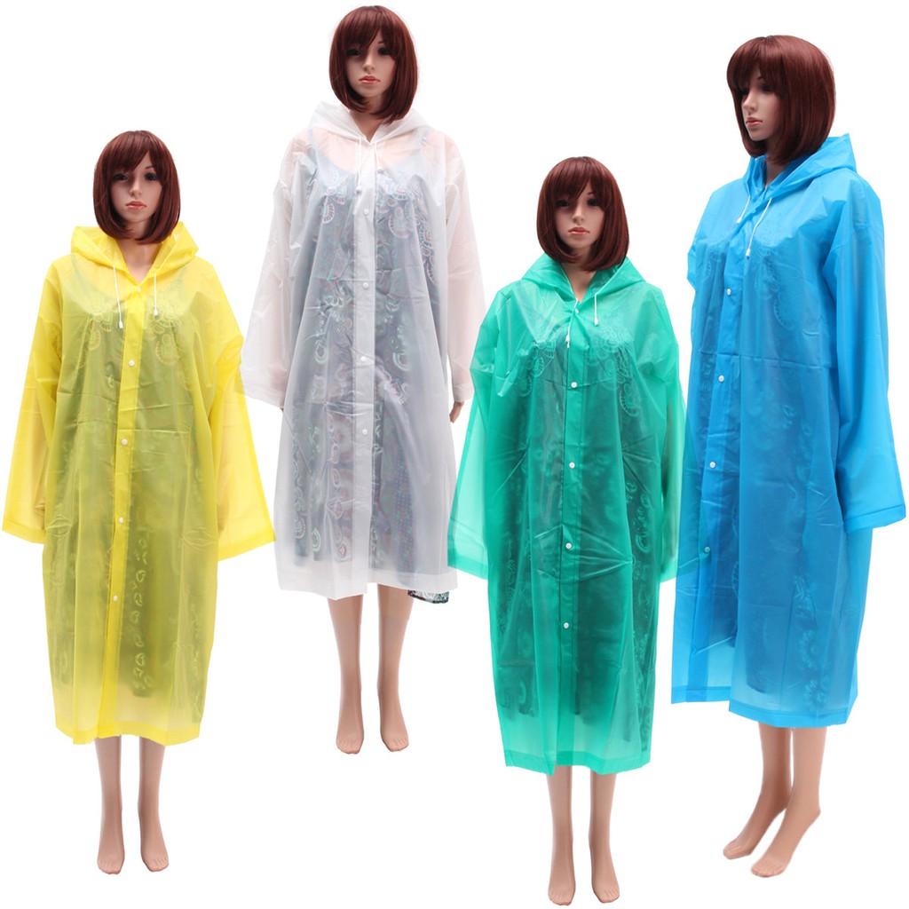 Plastic Rain Cover Portable Rainwear Disposable Outdoor Transparent