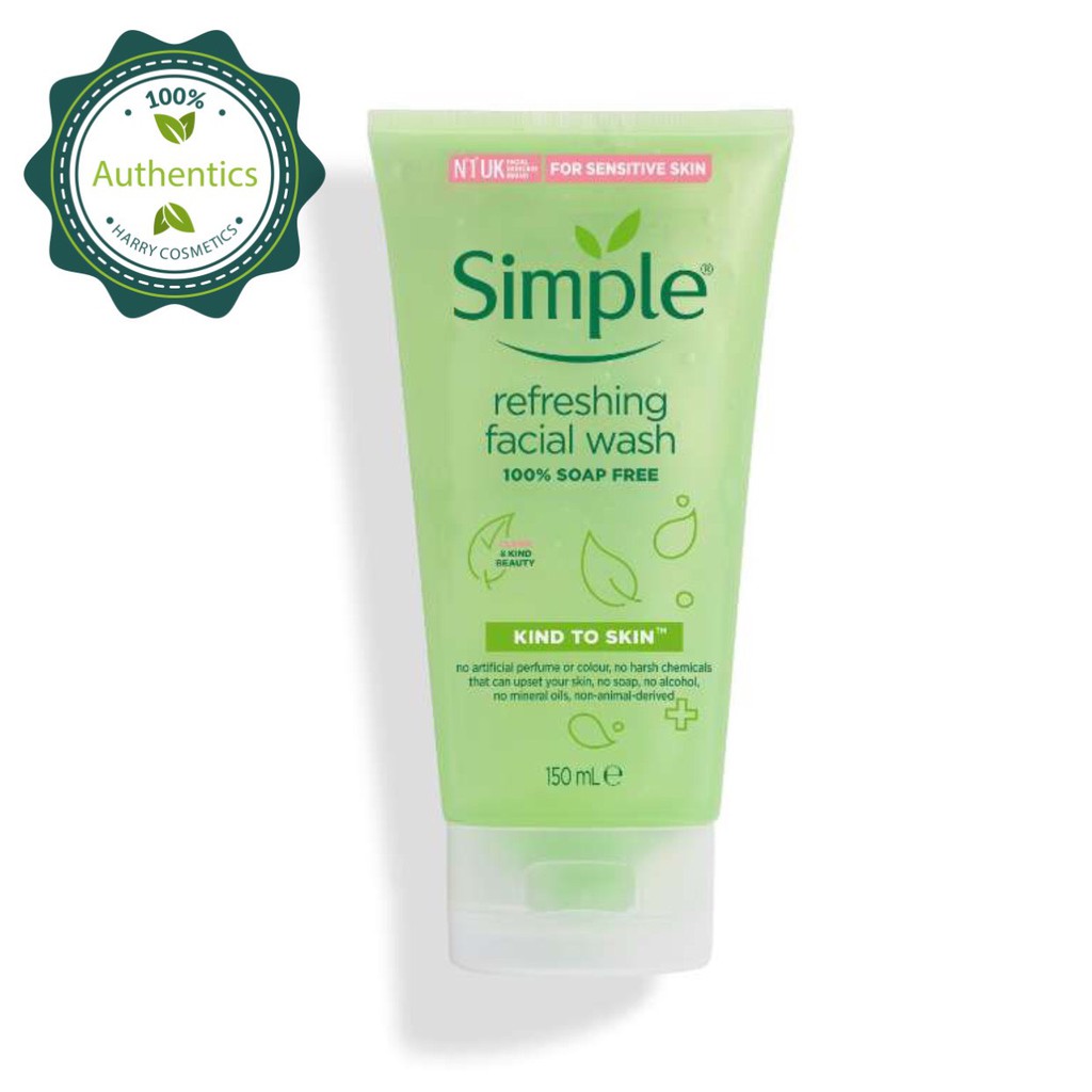Simple Gel Kind To Skin Refreshing Facial Wash Gel 150ml Shopee Singapore