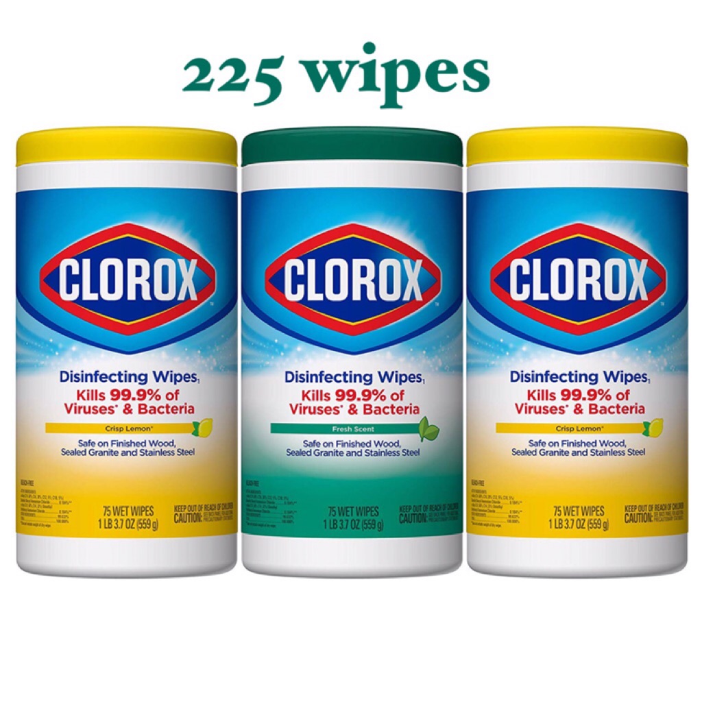 This bulk wipe pack contains three 75 count canisters of disposable, antibacterial wipes in 2. Clorox Disinfecting Wipes Value Pack, Bleach Free Cleaning Wipes - 75 Count Each (Pack of 3 ...