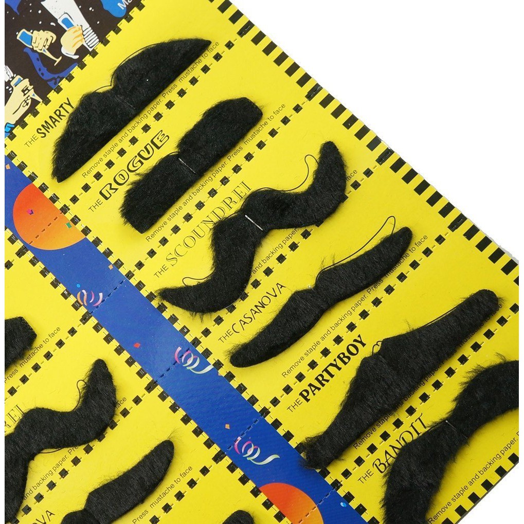 Fake Mustaches, Mustache Party Supplies, Self Adhesive Mustaches セットアップ