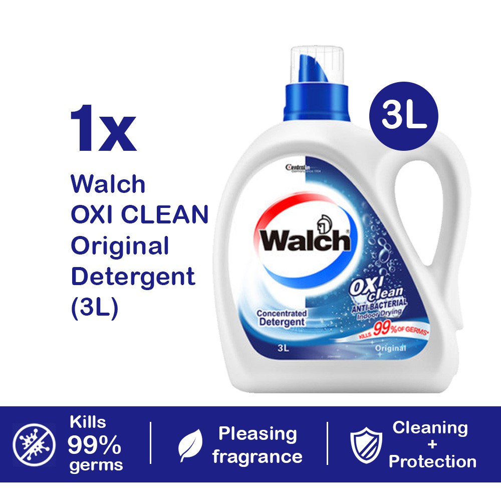 READY STOCK Walch Oxi Clean Laundry Liquid Detergent Original 3L