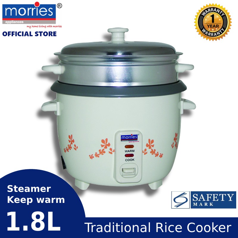 Morries Traditional Rice Cooker 1.8L MSRC181 Shopee Singapore