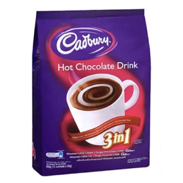 Cadbury Hot Chocolate Drink 3 in 1 Real Cadbury Chocolate Taste 15