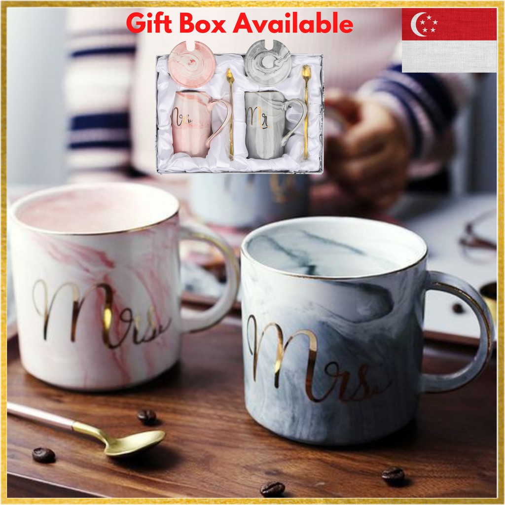 Mr & Mrs Cups Couple Gift Mug Anniversary Wedding