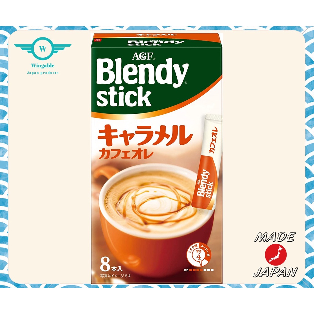 AGF Blendy Stick Cafe Ole Caramel 8P [Stick Coffee] (Made in Japan